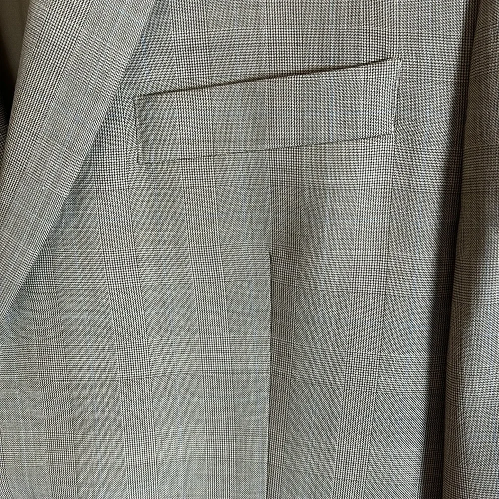 Ralph‎ Lauren Grey Suit Jacket Plaid Two Button